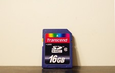 1pcs 16GB Transcend Ultimate SDHC CL10 Secure Digital Memory Card, used