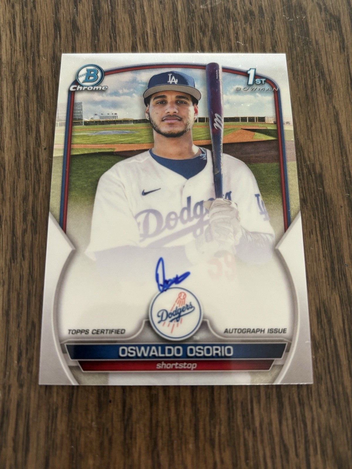 Oswaldo Osorio 2023 Bowman Chrome 1st Auto - LA Dodgers #CPA-OO