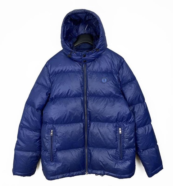 Men Fred Perry Puffer Jacket Navy 40 /L / 48