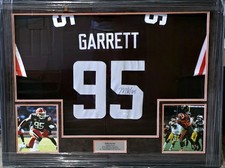 🔥 Myles Garrett Framed Signed Jersey w/JSA COA 🐐 All-Time Sack Leader BROWNS!