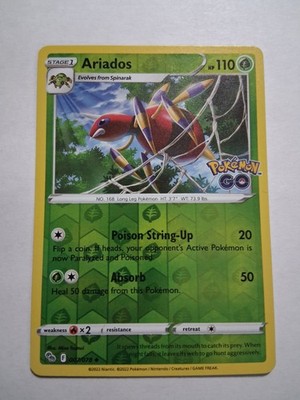 Ariados Uncommon Pokemon GO 007/078 LP Reverse Holo