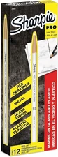 Sharpie Peel-Off China Marker Grease Pencils, White, Box of 12 - NEW