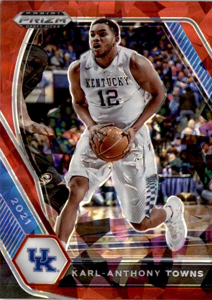 2021-22 Panini Prizm Draft Picks Red Karl-Anthony Towns Kentucky Wildcats #67