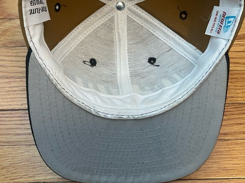 Cappello Berretto Vintage Anni 90 Top Flite New Era Golf PGA Strap Back USA Marrone Nero OSFA - Foto 5 di 10