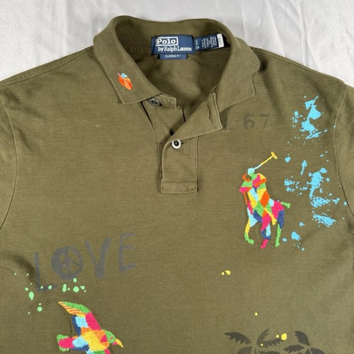 Polo Ralph Lauren Verde PEACE LOVE Calce Clásico Polo Talla Pequeña - Imagen 6 de 9