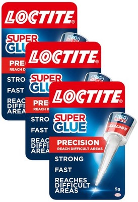 Loctite Precision, Strong All Purpose Liquid 5g (3er Pack), Ultra Clear 
