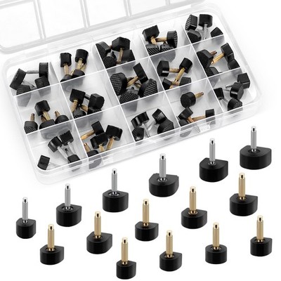 AIQINHU 15 Pairs High Heel Replacement Tips, Black High Heel Repair Caps, Wom...