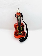 Guitar Christmas tree ornament musical instrument red Christmas bauble