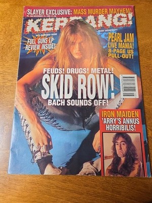 Kerrang Magazine 469 Nov 93 , skid row , Iron Maiden rare UK Issue Heavy METAL 