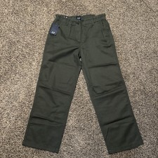 Gap Women's Relaxed Fit Straight Leg Easy Twill Pant Green Sz Large