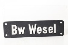 Gussschild  Bw WESEL 6 x 21,5 cm (331051)