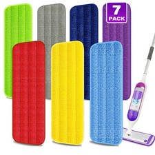 7 Pack Reusable Mop Pads for Swiffer PowerMop - MEXERRIS Multicolor