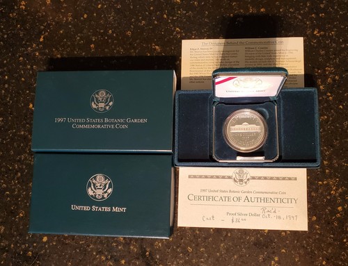 1997 United States Botanic Garden Commemorative Coin - COA, OGP - Picture 4 of 4