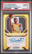 2021 Panini Prizm WNBA #SG-DDS Diamond DeShields Signatures Gold /10 PSA 10
