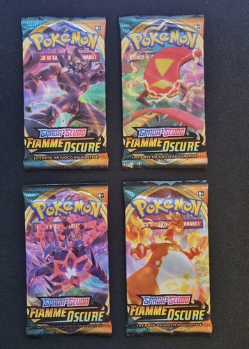 Pokemon Spada E Scudo Fiamme Oscure Artset 4 Bustine ITA Sealed Sigillate