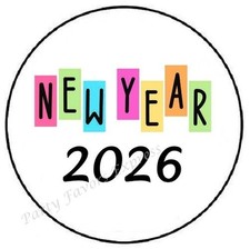 NEW YEAR 2026 ENVELOPE SEALS LABELS STICKERS PARTY FAVORS