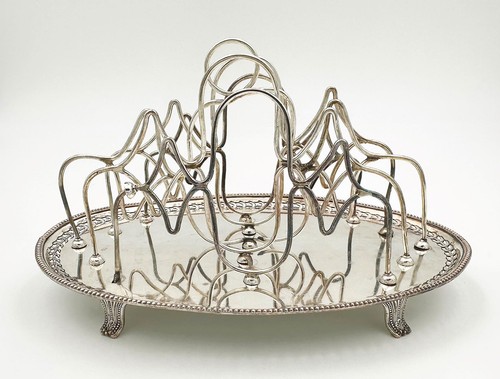 RARE PIERCED TOAST RACK OLD SHEFFIELD PLATE GEORGE III c1780 A/F - Picture 3 of 8