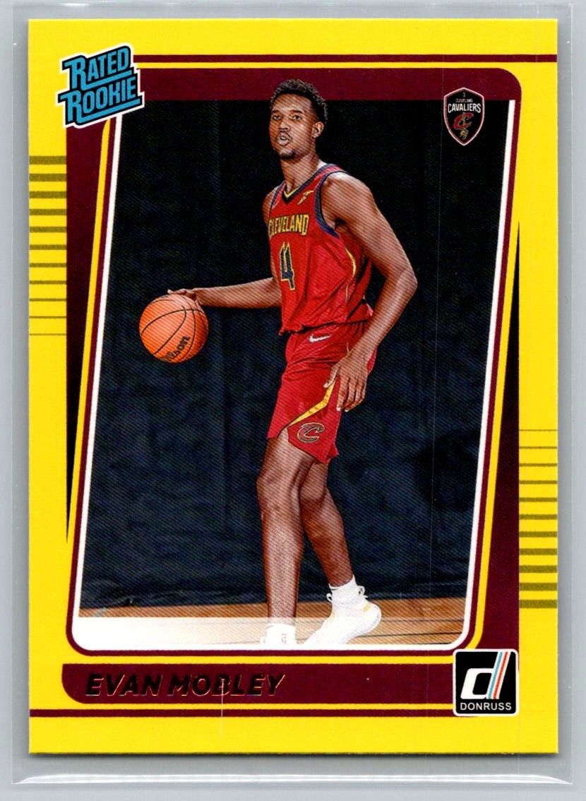 2021-22 Donruss #225 Evan Mobley Yellow Flood