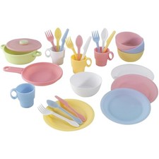 Durable 27-Piece Pastel Kitchen Play Set - Perfect for Creative Young Chefs