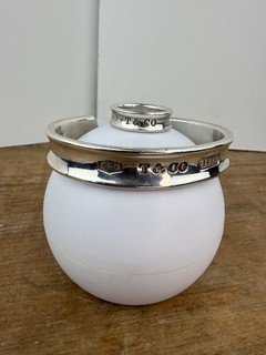 Tiffany & Co Sterling Silver 1837 Cuff & Ring Bangle Set 925