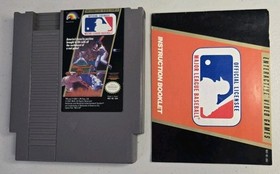 Major League Baseball MLB Nintendo NES Game Cartridge Manual And Sleeve