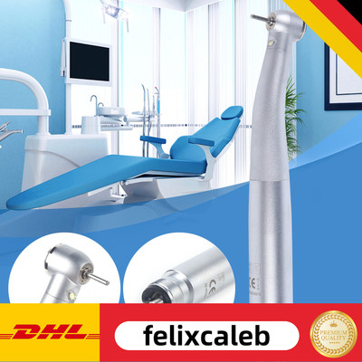 Dental LED Fiber Optic E-Type Turbine High Speed Handpiece Handstück 4 Loch DHL