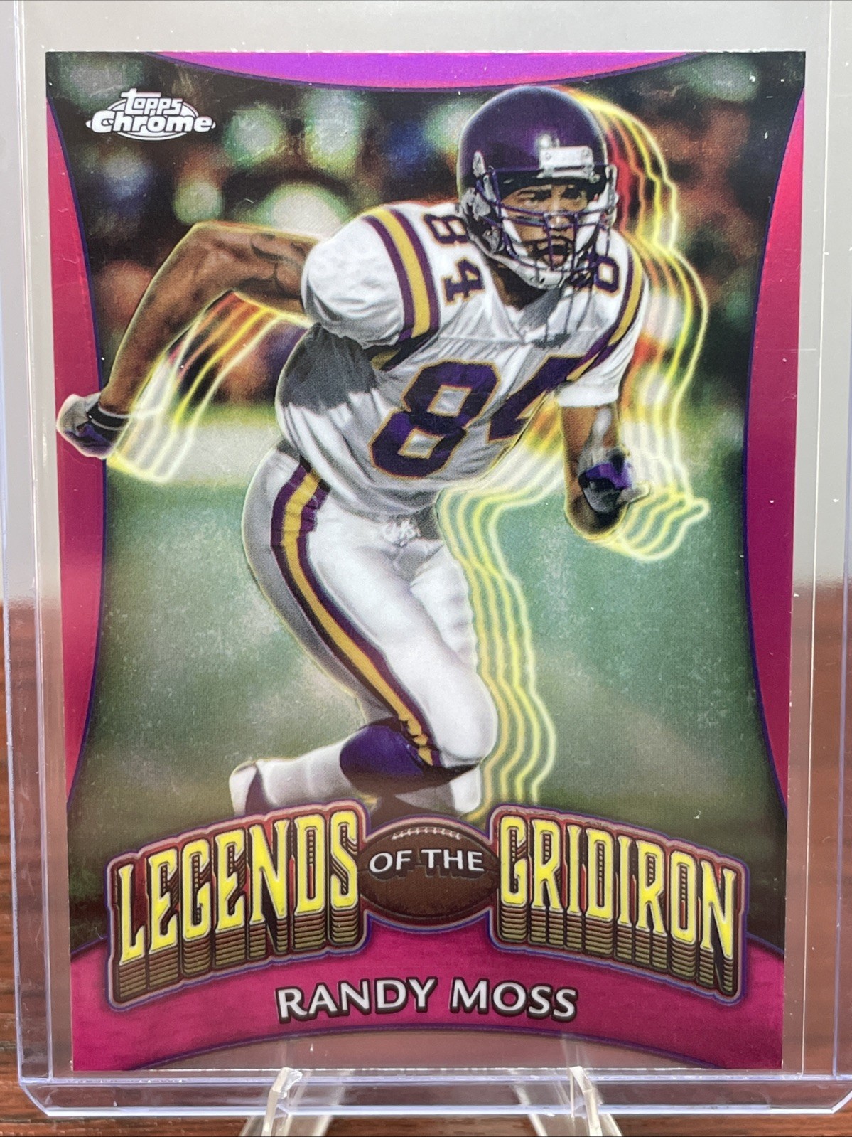 2024 Topps Chrome - Legends of the Gridiron Randy Moss #LOG-13 Pink Refractor