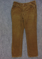 Polo Ralph Lauren Corduroy Pants Mens 35x30 Brown Straight Fit Vintage