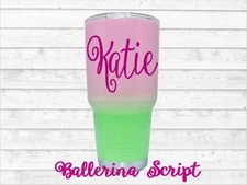 Monogram Decal Vinyl Personalized Name Sticker for your Tumbler cup laptop phone