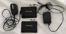 Qty 2 Netgear MoCA Coax Ethernet Adapters MCA1001 v2 w/ Power Supply