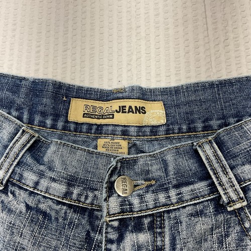 Pantalones Cortos Denim Regal Jeans Para Hombres W36 Y2K Años 90 Azul Claro Hip Hop Sueltos - Imagen 6 de 11