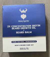 Men s Beard Care Kit, 2X Concentration Biotin Beard Growth Oil Beard Balm