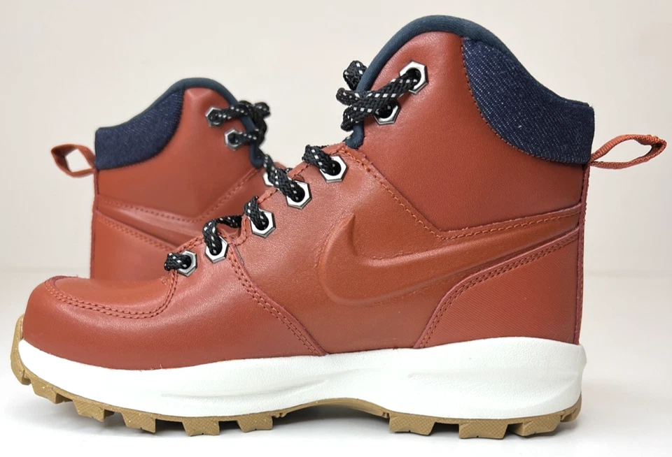Nike Manoa Leather SE High Boot Rugged Orange Denim DC8892-800 Size 4 New - Image 4 of 4