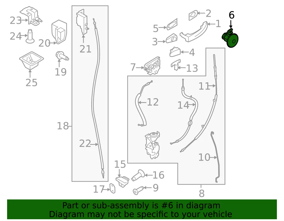 Cilindro de bloqueo original Ford CK4Z-18168-B Foto 4 de 4