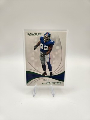 Michael Strahan 2019 Panini Immaculate Collection #69 Emerald 4/20 Giants