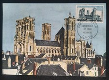 Carte Maximum 1960 Timbre Cathédrale De Laon N° 1235 Oblitéré Laon