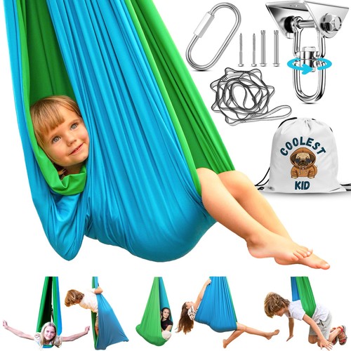 Sensory Swing Indoor Outdoor with 360° Hardware - Holds up to 220 lbs - Calmi...