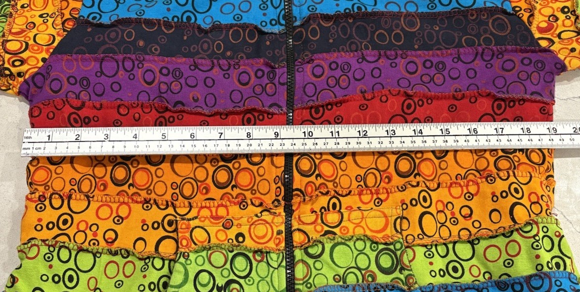 Unique Patchwork Rainbow Bubble Fleece Lined Elf … - image 9