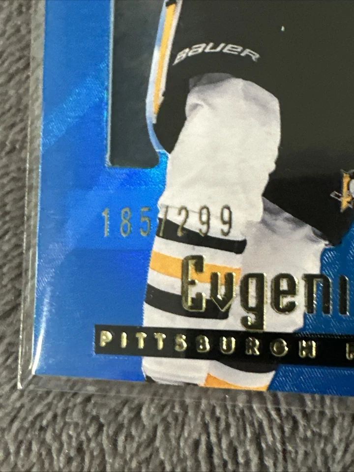 Evgeni Malkin #'d 185/299 Parallel, 2023-24 Skybox E-X 2000 Blue Credentials #25 - Image 3 of 3