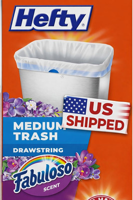 Hefty Fabuloso 13 Gallon Trash Bags Drawstring 26 Ct Medium