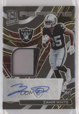 2022 Panini Spectra Aspiring Hyper Prizm 28/60 Zamir White Patch Auto sc2