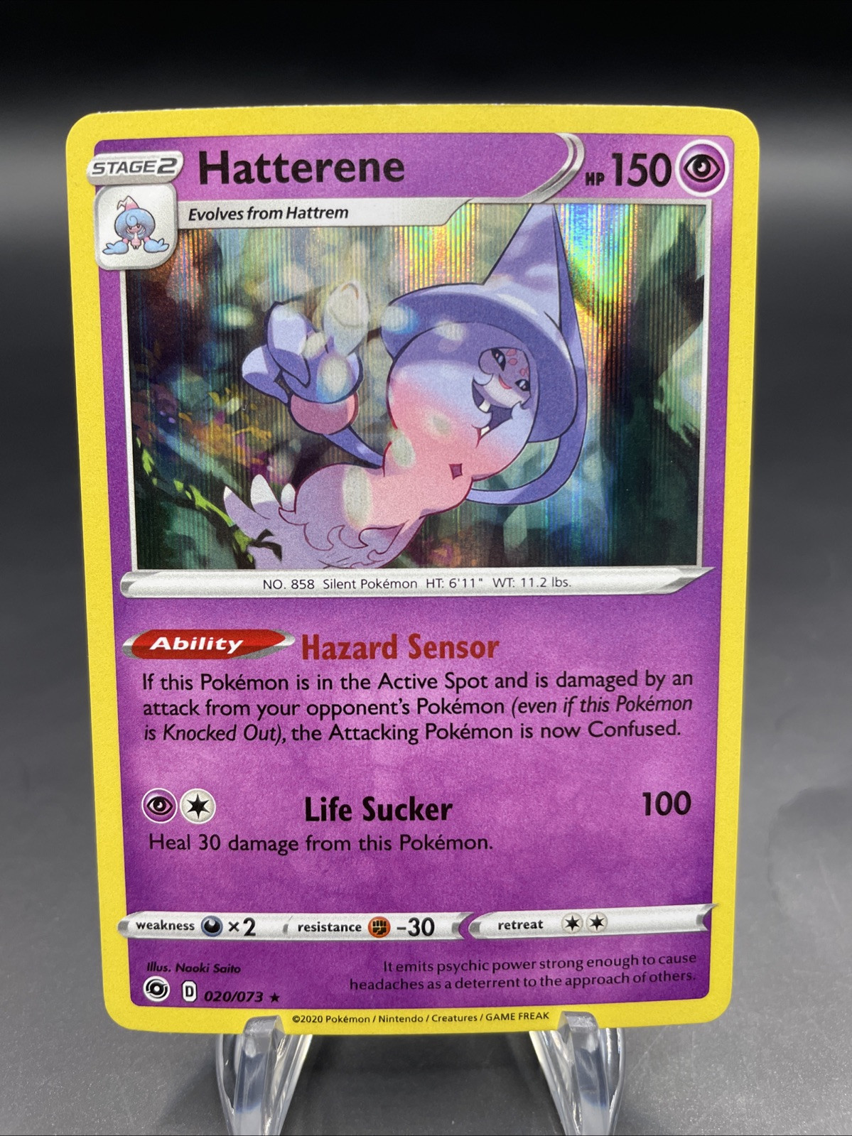 Hatterene 20/73 Champions Path Holo NM
