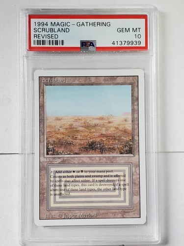 MTG Scrubland Revised 1994 PSA 10