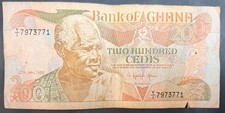 1989 Ghana 200 Cedis P27b, Y1-7973771.