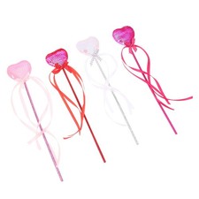 4pcs Fairy : Heart Shaped Fairy for Girls - Sequined Princess Stick