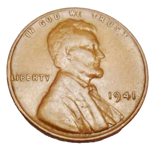 1941 P Lincoln Wheat Cent (G-F) Good to Fine Circulated 1c Copper Coin