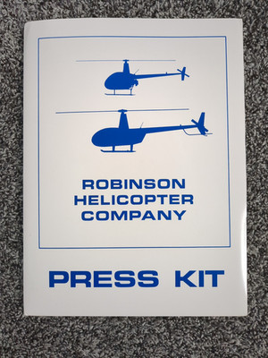 Robinson Helicopter Press Kit Raven R44 / R22 -  New  Brochures + CD - FREE SHIP