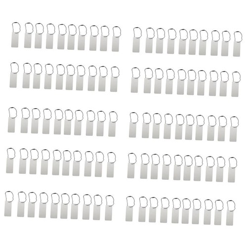 100x leere Preisschilder Rechteck Kleidung Tag Kennzeichnung Tag mit schwarzer - Bild 6 von 6