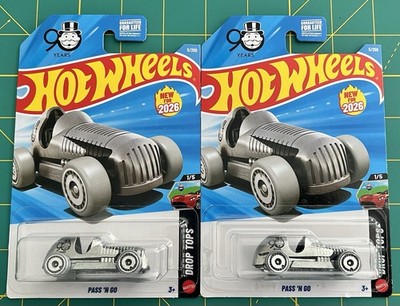 LOT OF 2 - 2026 HOT WHEELS PASS  N GO DROP TOPS 1/5 MONOPOLY 90th NEW FOR 2026