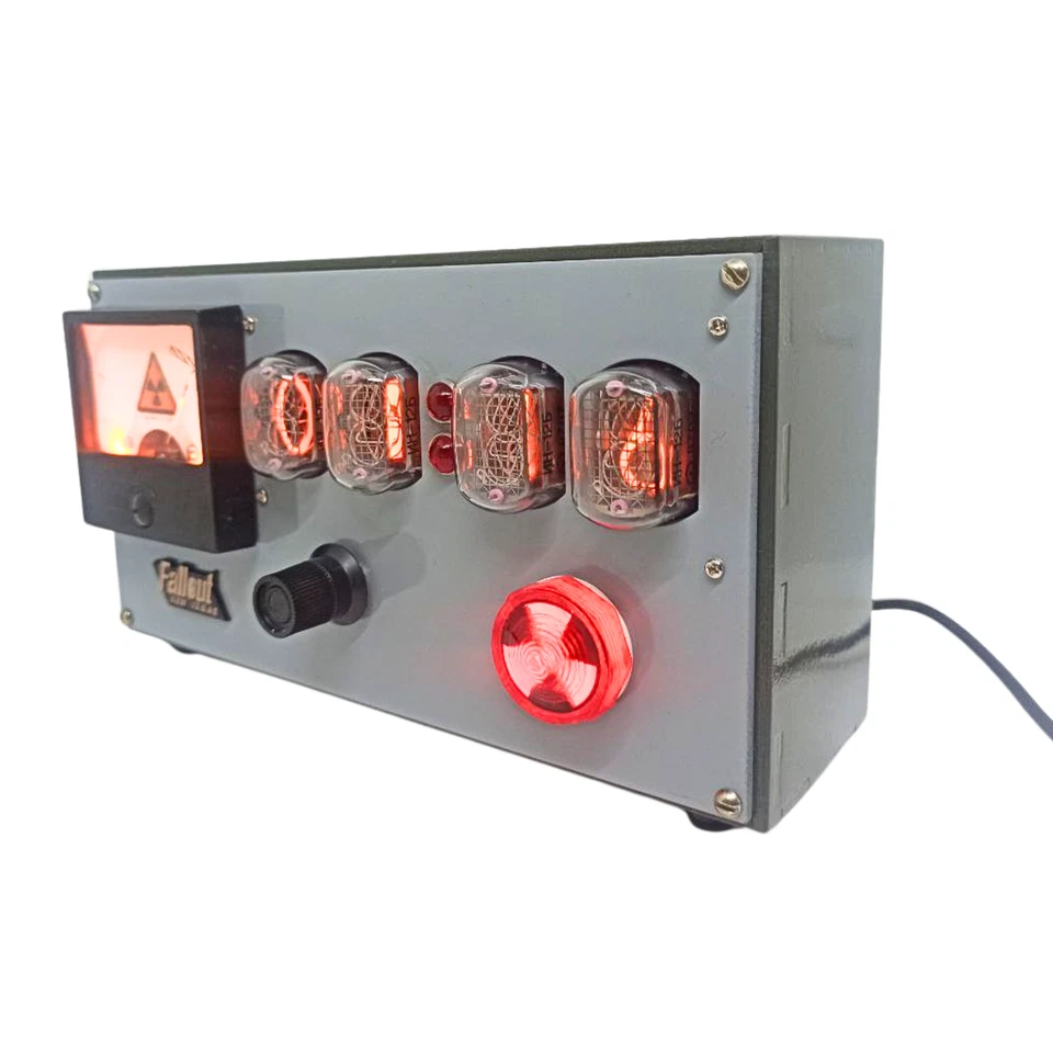 Fallout New Vegas Juego Nixie Tubo Reloj de Mesa IN-12 Tubos Post - Apocalipsis Foto 4 de 4